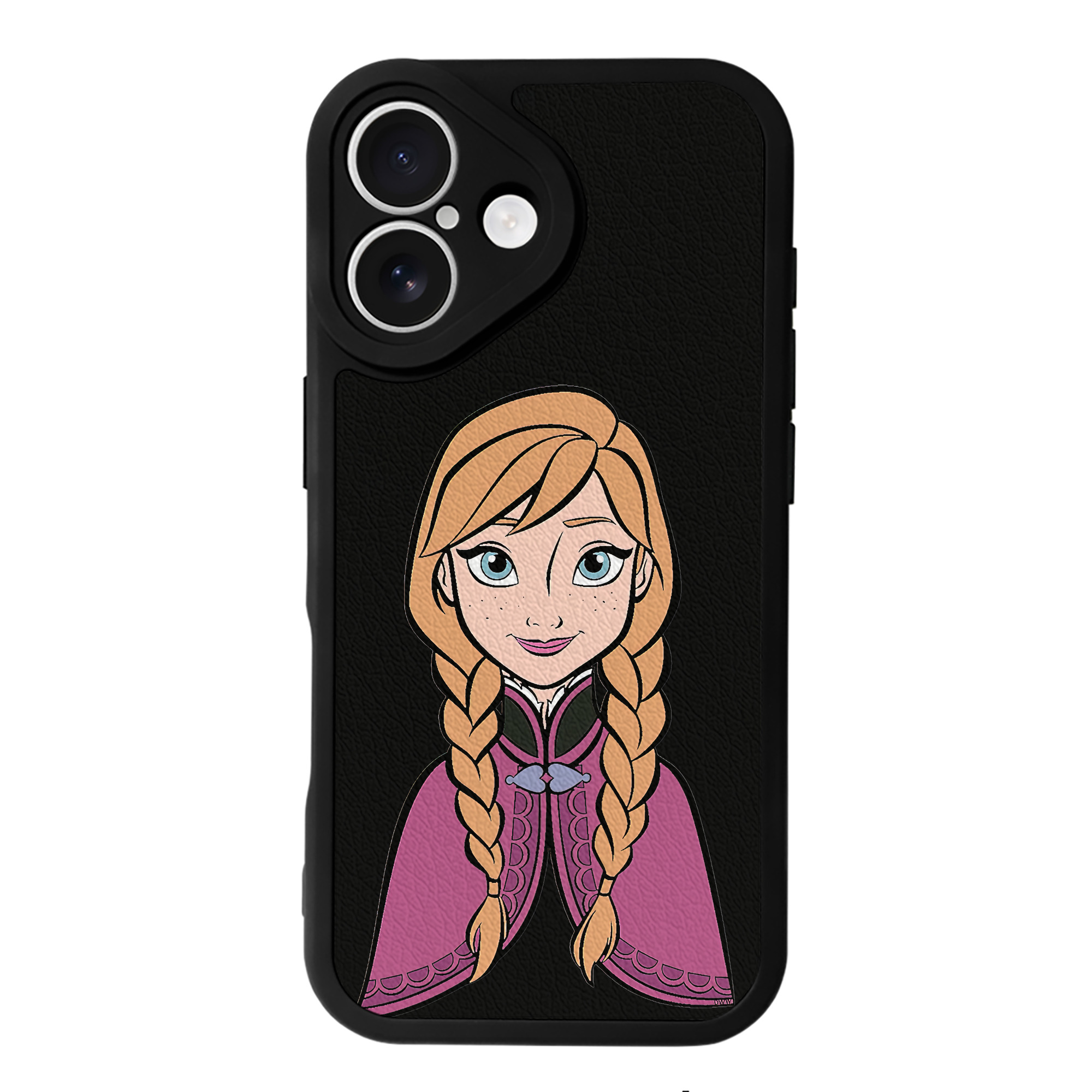 （画像用） アナと雪の女王 アンナ エルサ Frozen Anna Elsa 【iPhone 16シリーズ対応】シリコンスマホケース（レザー調） 材質：シリコン